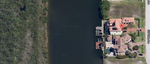 Satelitenbild der Ferien Villa